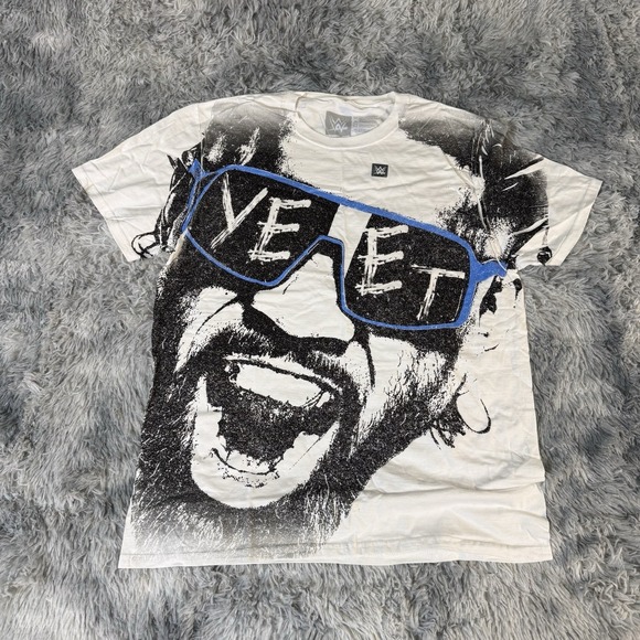 WWE Other - WWE WWF Authentic White Jey Uso Yeet Shades T-shirt Large L Roman Bloodline
